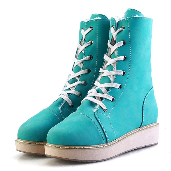 flat heel snow boots