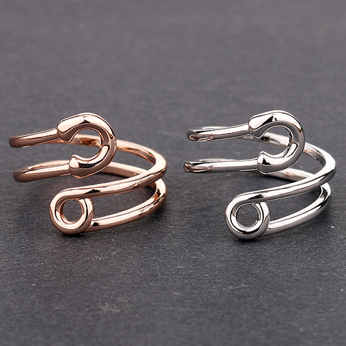 Chic Style Gold/Silver-tone Paper Clip Shaped Ring